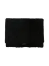 Saint Laurent Ribbed-knit Ribbed Scarf In Schwarz