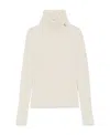 Saint Laurent Ribbed-knit Roll-neck Jumper In White