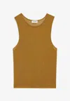 Saint Laurent Viscose Brown Tops In Black