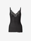 Saint Laurent Topwear In Lace Details At The Neckline