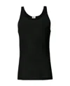 Saint Laurent Ribbed Scoop Neck Top In Black