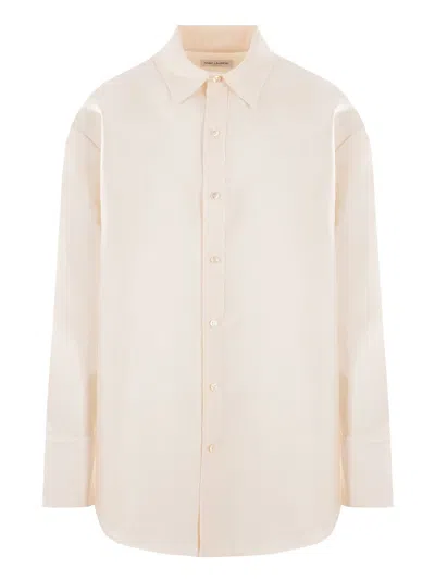 Saint Laurent Faille Button-up Shirt In White
