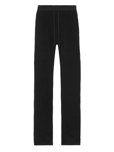 Saint Laurent Ribbed Trouser In Black