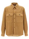 Saint Laurent Cotton-corduroy Overshirt In Beige