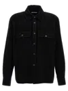 Saint Laurent Corduroy Overshirt In Black