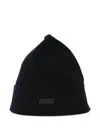 Saint Laurent Ribbed Wool Beanie In Black