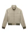 Saint Laurent Teddy Zip-up Bomber Jacket In Nude