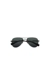 Saint Laurent Rimless Pilot Sunglasses In Black