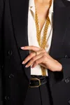 Saint Laurent Ring With Logo In Gold