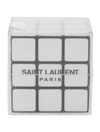 Pre-owned Saint Laurent Rive Droite Rubik's Cube In Black