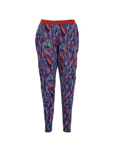 Pre-owned Saint Laurent Rive Gauche Abstract-pattern Trousers In Blue