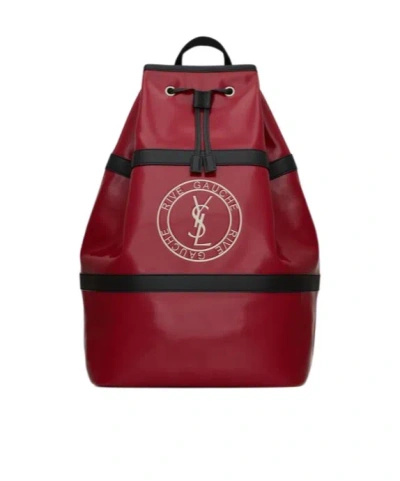 Saint Laurent Rive Gauche Backpack In Red