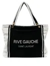 Saint Laurent Rive Gauche Beach Bag In Black