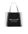 Saint Laurent Rive Gauche Beach Bag In Black