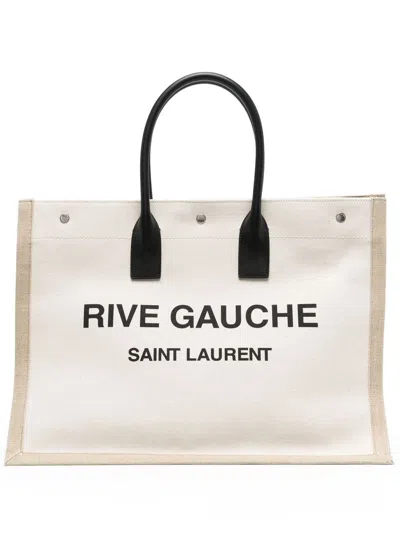 Saint Laurent Rive Gauche Canvas Tote Bag