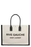 Saint Laurent Rive Gauche Canvas Tote Bag In White