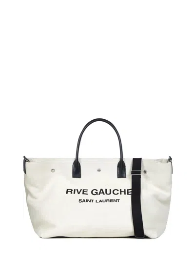 Saint Laurent Rive Gauche Shopping Bag In Black