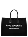 Saint Laurent Men Rive Gauche Large Tote Bag In Black