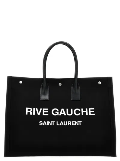 Saint Laurent 'rive Gauche' Large Shopping Bag In Black