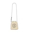 Saint Laurent Rive Gauche Leather Bucket Bag In Nude