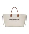 Saint Laurent Rive Gauche Maxi Tote Bag In White