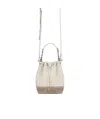 Saint Laurent Rive Gauche Mini Bucket Bag In White