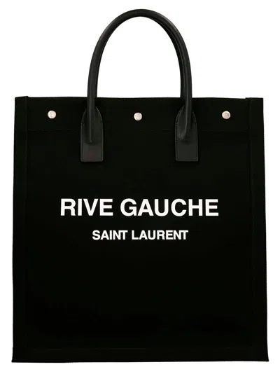 Saint Laurent Rive Gauche North/south Tote Bag White/black