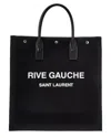 Saint Laurent Rive Gauche N/s Canvas & Leather Tote