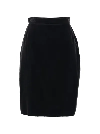 Pre-owned Saint Laurent Rive Gauche Pencil Skirt In Black