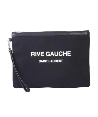 Saint Laurent Rive Gauche Pouch In Black