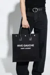Saint Laurent Men Rive Gauche Tote Bag In Black