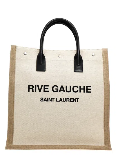 Saint Laurent Rive Gauche Shoulder Bag In Beige