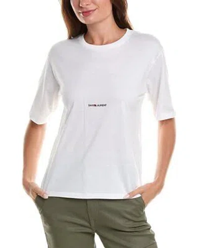 Pre-owned Saint Laurent Rive Gauche T-shirt Women's In White