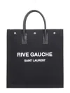 Saint Laurent Men Rive Gauche Tote Bag In Black