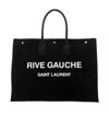 Saint Laurent Rive Gauche Tote Bag In Canvas In Black