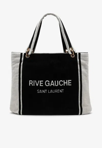Saint Laurent Rive Gauche Tote Bag In Black
