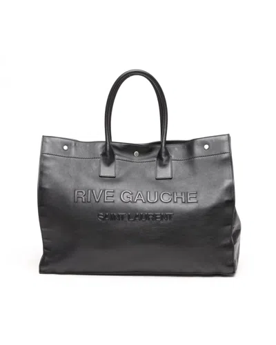 Saint Laurent Rive Gauche Tote Bag In Black
