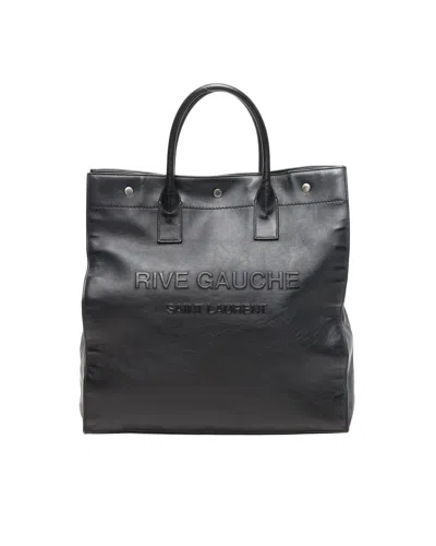 Saint Laurent Rive Gauche Tote Bag In Black