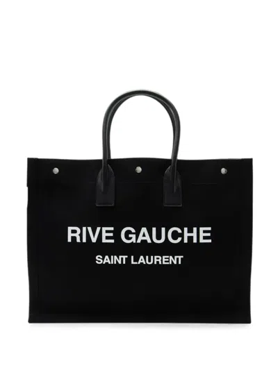 Pre-owned Saint Laurent Rive Gauche Tote Bag In Black