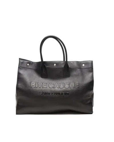 Saint Laurent Rive Gauche Tote Bag In Black