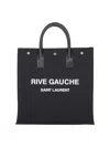 Saint Laurent Men Rive Gauche Tote Bag In Black