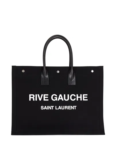 Saint Laurent Rive Gauche Tote Bag In Black