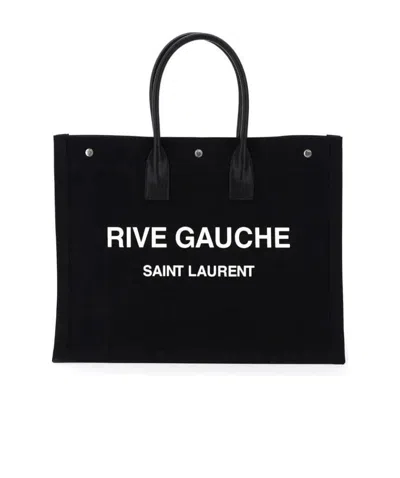 Saint Laurent Rive Gauche Tote Bag In Black