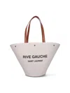 Saint Laurent Rive Gauche Tote Bag In Cream
