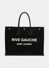 Saint Laurent Rive Gauche Tote Bag In Black/white