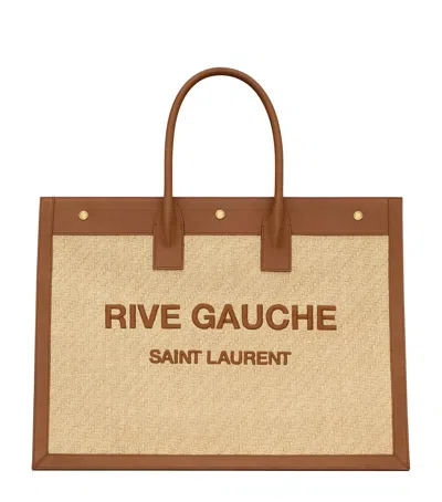 Saint Laurent Rive Gauche Tote Bag In Nude