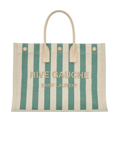 Saint Laurent Rive Gauche Tote Bag In Nude