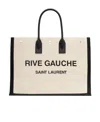 Saint Laurent Rive Gauche Printed Tote Bag In Nude