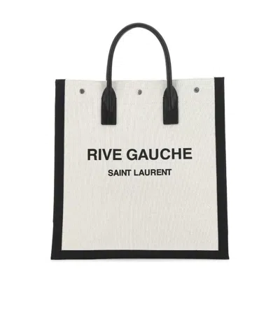 SAINT LAURENT SAINT LAURENT RIVE GAUCHE PRINTED TOTE BAG