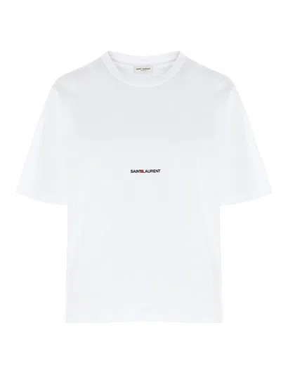 Saint Laurent Rive Gauche T-shirt In White